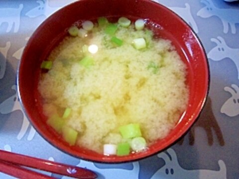 和朝食！いんげん豆とじゃがいものお味噌汁